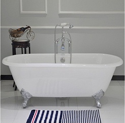 Magliezza Чугунная ванна Patricia 168x76.5 (ножки хром) – фотография-1